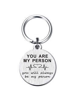 You are My Person Gifts Bff Women Teens Girls Best Friends Keychain Birthday Valentines Key Chains Rings