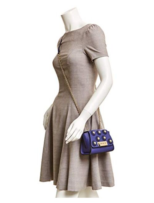 ZAC Zac Posen Eartha Mini Chain Crossbody - Solid w/Brogue Floral Applique