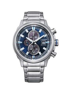 Men's Watch Brycen Eco-Drive Chronograph in Stainless Steel, Silver, (Model: CA0731-82L)