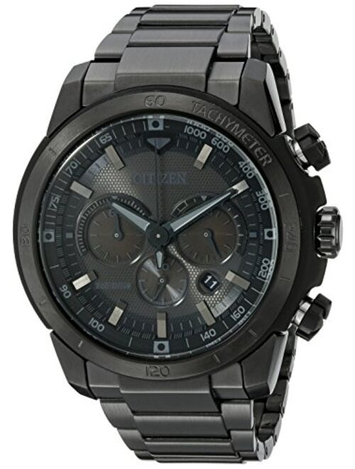 Citizen Men's Eco-Drive Chronograph Stainless Steel Watch with Date, CA4184-81E
