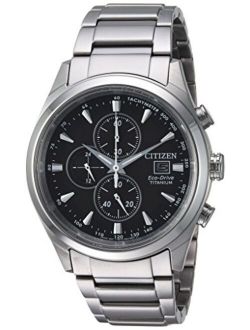 Men's Silver-Toned 'Eco-Drive' Quartz Titanium Casual Watch (Model: CA0650-58E)