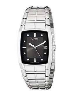 Men's Eco-Drive Stainless Steel Watch with Date, BM6550-58E