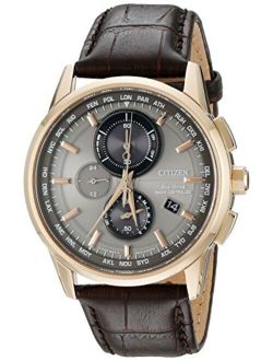 Men's Eco-Drive World Chrono Atomic Timekeeping Watch with Day/Date, AT8113-04H