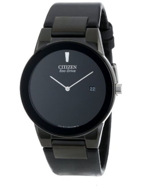 Citizen Men's Eco-Drive Axiom Watch with Black Leather Band, AU1065-07E