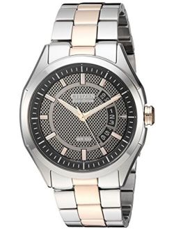 Drive from Citizen Eco-Drive Men's Silver/Rose Gold-Tone 38.5 Watch with Date, AW1146-55H