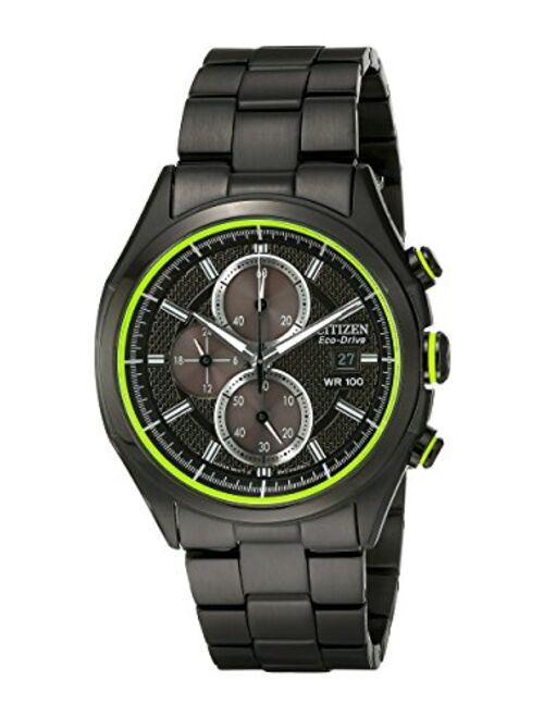Drive from Citizen Eco-Drive Men's Black Ion Plated Chronograph Watch with Date, CA0435-51E