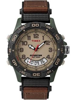 Men's T45181 Expedition Resin Combo Brown/Green Nylon Strap Watch
