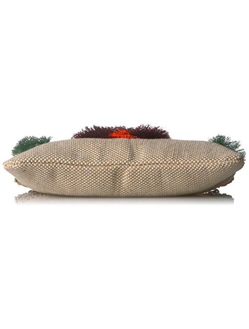 Steve Madden Marcia Tassels Embroidered Boho Fabric Clutch Crossbody, Multi