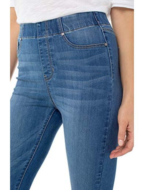 Liverpool Women's Chloe Crop Skinny Angled Slit Silky Soft Jeans