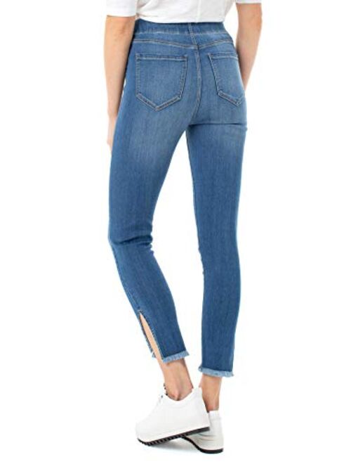 Liverpool Women's Chloe Crop Skinny Angled Slit Silky Soft Jeans