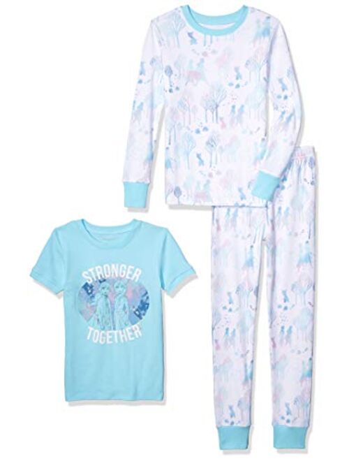 Spotted Zebra Girls' Disney Star Wars Marvel Frozen Princess Snug-fit Cotton Pajamas Sleepwear Sets
