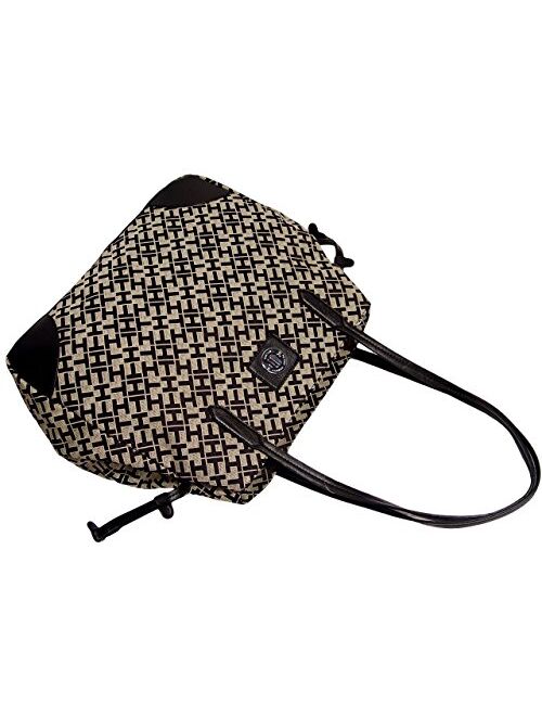 Tommy Hilfiger Women's Tote Handbag, Black Alpaca