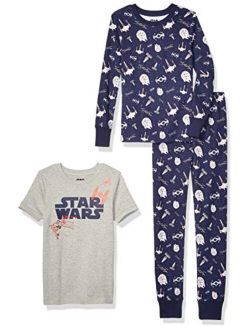 Amazon Brand - Spotted Zebra Boys' Disney Star Wars Marvel Snug-Fit Cotton Pajamas Sleepwear Sets