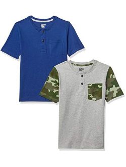 Amazon Brand - Spotted Zebra Boys' Short-Sleeve Henley T-Shirts