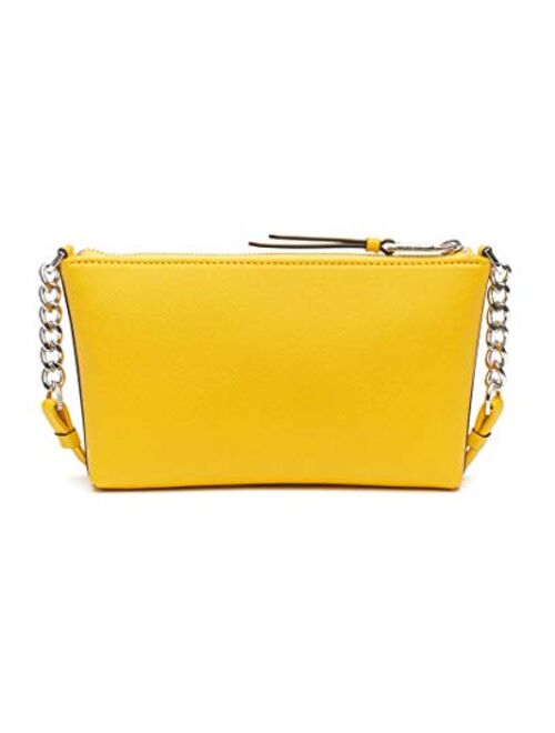 Calvin Klein Women's Hayden Key Item Saffiano Top Zip Chain Crossbody