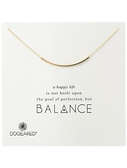Dogeared Balance Tube Bar Necklace, 16" with 2" extender
