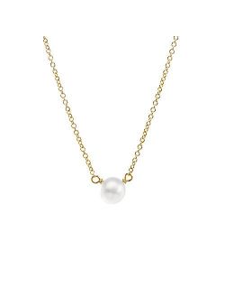 Gold Filled Pearls of Friendship White Freshwater Pearl Necklace 16"-18"
