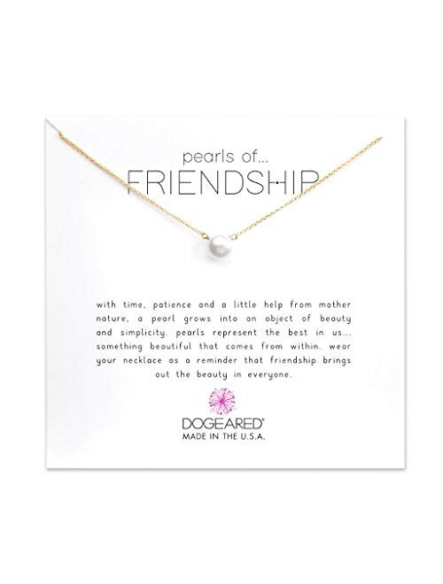 Dogeared Gold Filled Pearls of Friendship White Freshwater Pearl Necklace 16"-18"