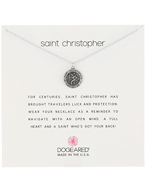 Dogeared Saint Christopher Travelers Reminder Necklace Sterling Silver One Size