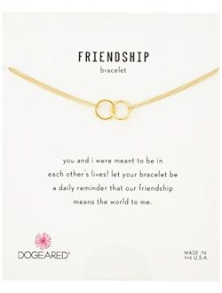 "It's Personal" Friendship Double-Linked Rings Chain Bracelet, 6" 1" Extender
