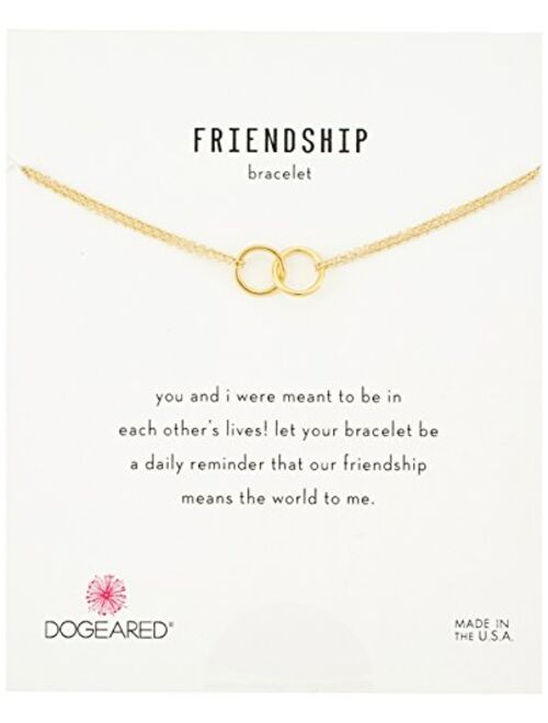 Dogeared "It's Personal" Friendship Double-Linked Rings Chain Bracelet, 6"+1" Extender