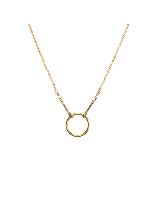 Dogeared Gold Dipped Original Classic Karma 16" with 2" Extender Necklace