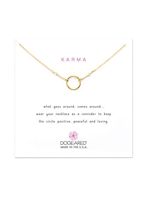 Dogeared Gold Dipped Original Classic Karma 16" with 2" Extender Necklace
