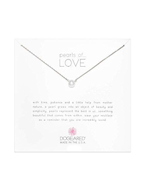 Dogeared Pearls of Love White Pearl Necklace, Sterlig Silver - 16"