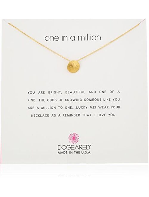 Dogeared "One In A Million" Sand Dollar Necklace, Gold Dipped 16"
