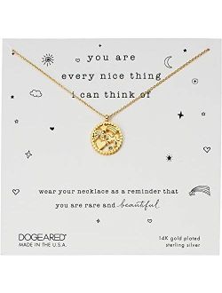 You are Every Nice Thing, Magical Multi-Icon Pendant Necklace Gold One Size
