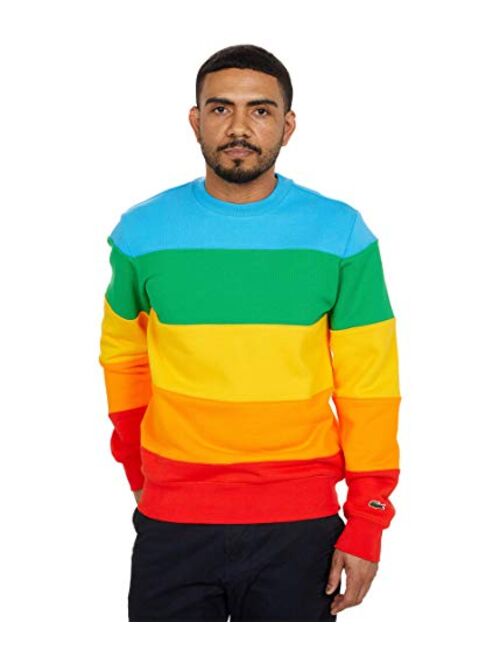 Lacoste Men's Long Sleeve Polaroid Colorblock Crewneck Sweatshirt