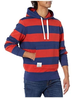 Men's Long Sleeve Thick Striped Hooded Sweatshirt
