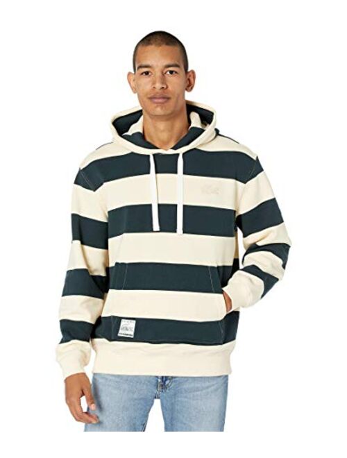 Lacoste Men's Long Sleeve Thick Striped Hooded Sweatshirt