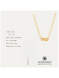"Infinite Love" Gold Dipped Sterling Silver Infinity Charm Necklace, 16"  2" Extender