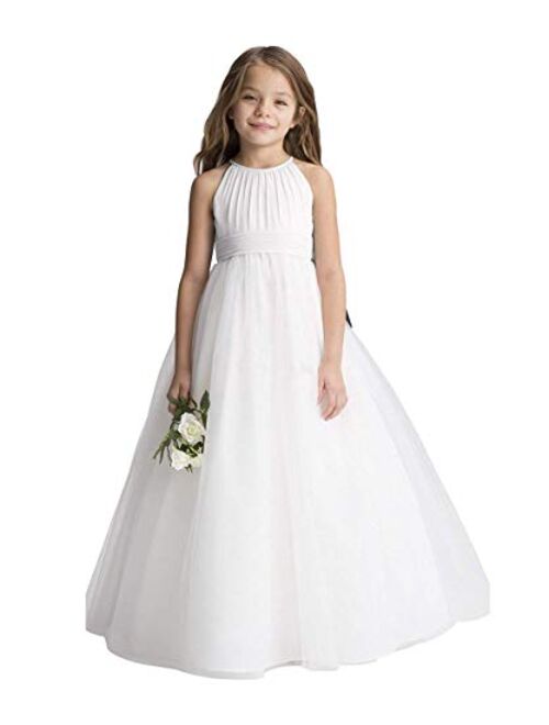 Abaowedding Flower Girls Tulle Chiffon Dresses Kids Wedding Party Pageant Ball Gowns