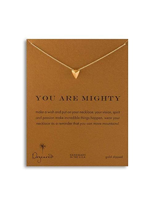 Dogeared "You Are Mighty" Pyramid Necklace, Gold Dipped 16"
