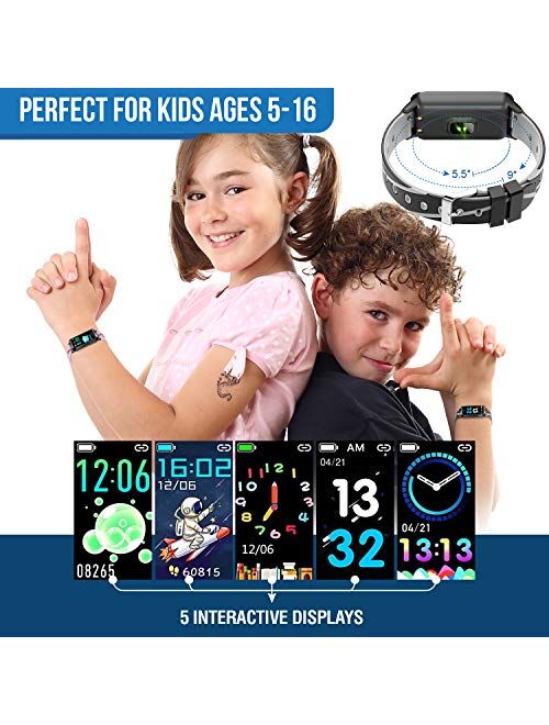 Inspiratek Kids Fitness Tracker for Girls and Boys Age 5-16 (5 Colors), Kids Activity Tracker, Fitness Watch for Kids - Fitness Tracker for Kids - Activity Tracker for Ki