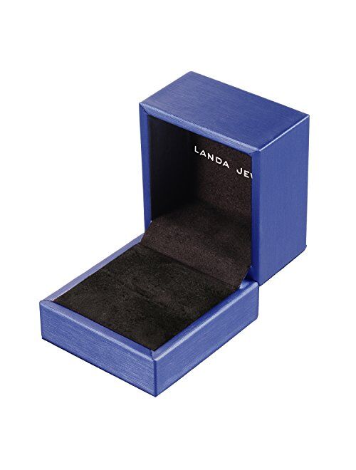 LANDA JEWEL Unisex Solid 14k White Rose Yellow Gold 4mm Comfort Traditional Highly Polished Wedding Ring Plain Band