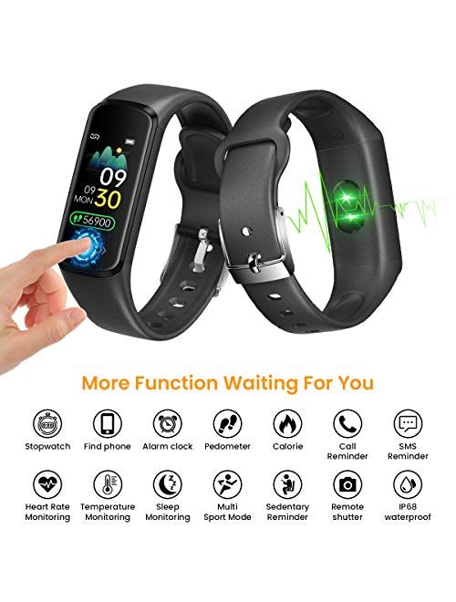 CanMixs Fitness Tracker Watch for Kids Girls Boys Teens,Activity Tracker,HD Color Screen Heart Rate Sleep Monitor,Pedometer,Calorie Counter,Alarm Clock,IP68 Waterproof Sp