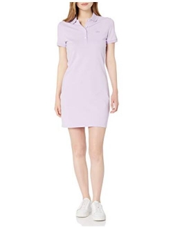 Women's Short Sleeve Slim Fit Stretch Pique Polo Dress