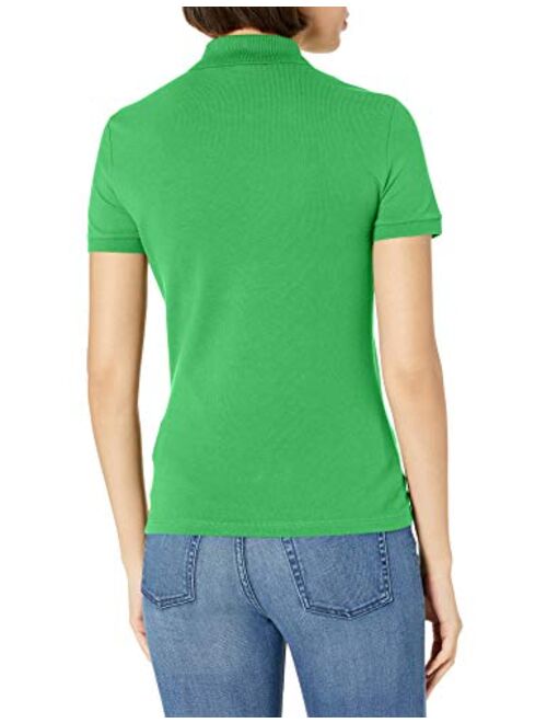 Lacoste Women's Short Sleeve Slim Fit Stretch Pique Polo Shirt