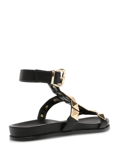 Steve Madden Women's Daft Rockstud Gladiator T-strap ankle Strap Platform Sandal