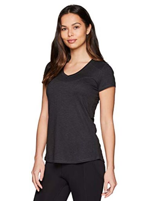 RBX Active Women's Athletic Quick Dry Space Dye Short Sleeve Yoga T-Shirt