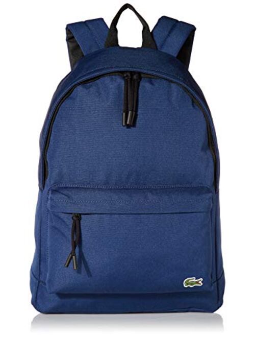 Lacoste Solid Zipper Closure Backpack