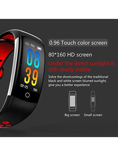 IP68 Fitness Tracker Blood Pressure Heat Rate Monitor Smart Watch Blood Oxygen Sleep Monitor Activity Tracker Pedometer Watch for Women Men