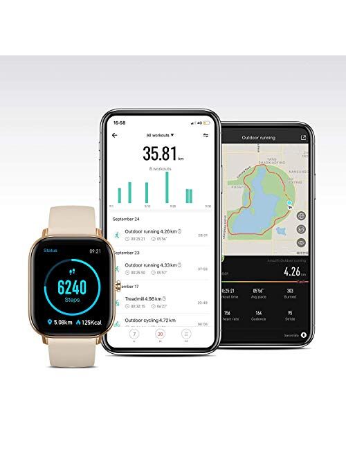 Amazfit GTS 2 Mini Fitness Smart Watch Alexa Built-In, Super-Light Thin Design, SpO2 Level Measurement, 14-Days Battery Life, 70+ Sports Modes, Heart Rate, Sleep, Stress 
