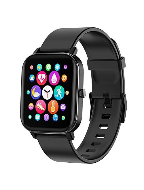 Smart Watch, FirYawee Smartwatch for Android Phones and iOS Phones,Fitness Tracker Waterproof IP68 with Heart Rate Monitor and Sleep Monitor,Step and Distance Counter,Sma