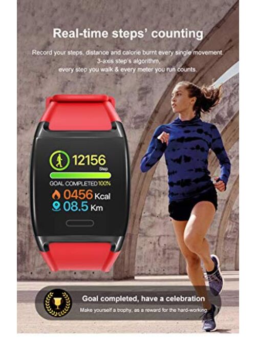 HalfSun Fitness Tracker, Activity Tracker Fitness Watch with Heart Rate Monitor, Blood Pressure Monitor, IP67 Waterproof Smart Watch with Sleep Monitor, Calorie Counter, 