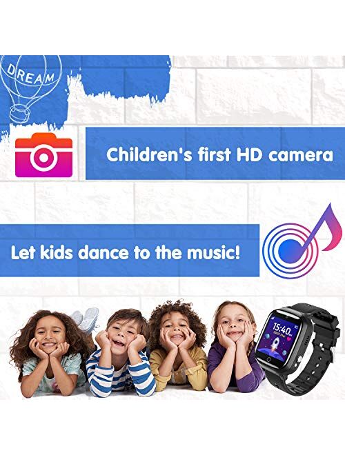 Smart Watch for Kids - Children Smartwatch Boys Girls with 2 Way Phone Calls 7 Intelligent Games Music MP3 Player Camera Calculator Alarm Timer 12/24 Hours for 4-12 Years