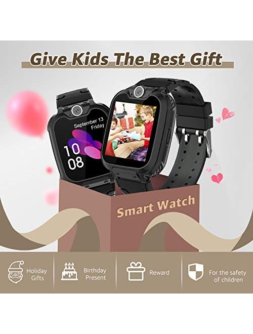 Children’s Smart Watch Phone - Smart Watch for Boy Girl Music Kids Watch Funny Game HD Touch Screen Sports Kid Smartwatches with Call Camera Alarm Clock Music Player, Sui